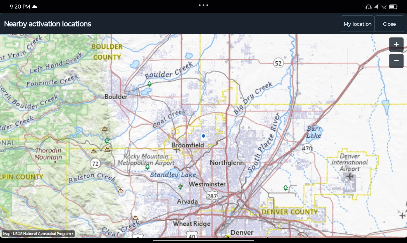 Find your next activation. Explore nearby parks and summits on a map of cached activation locations.